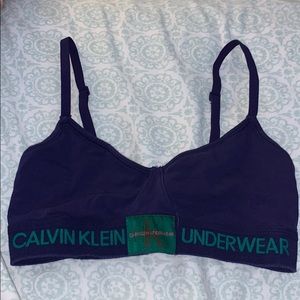 Blue Calvin Klein Monogram Bralette